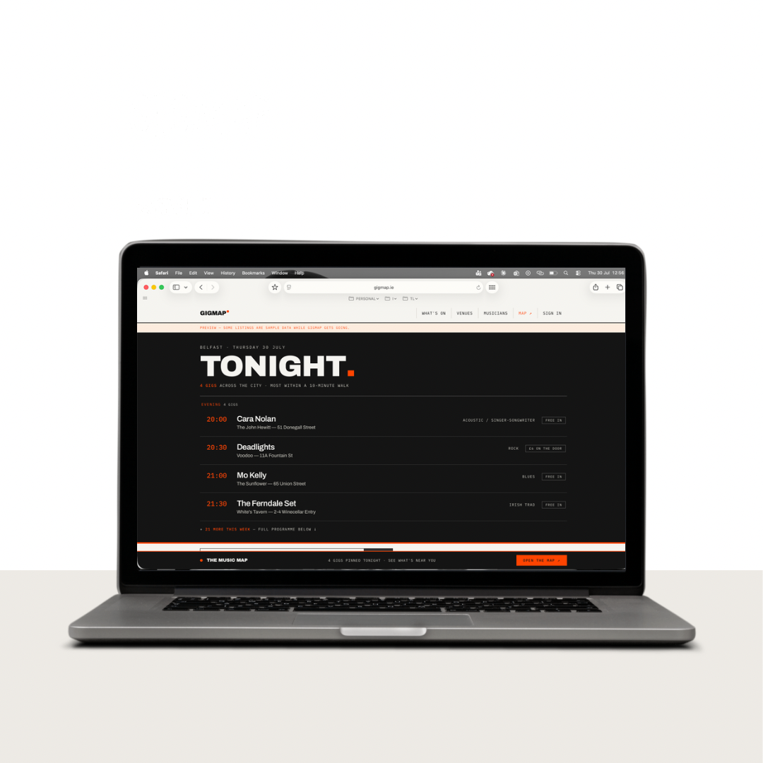 GigMap — website